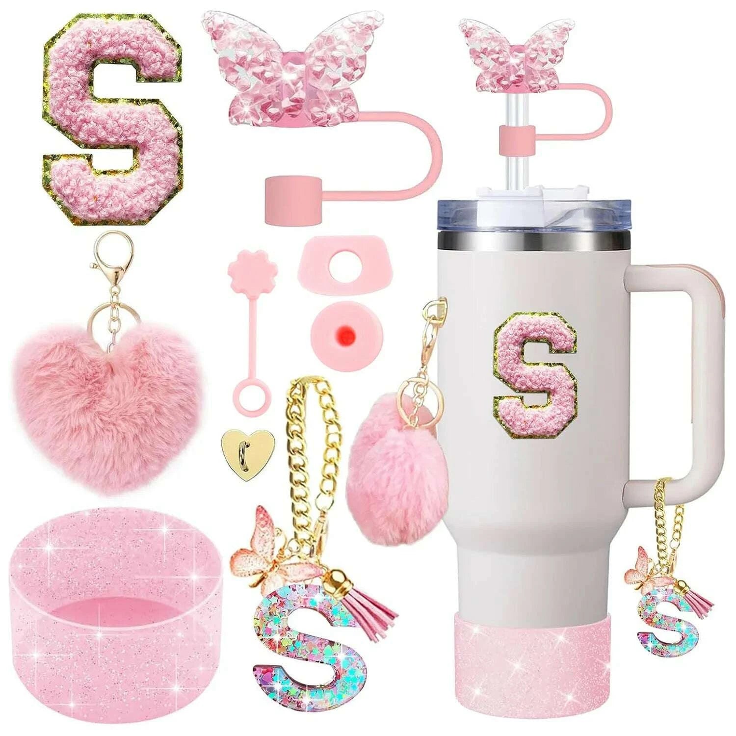 kimlud-9pcs-cup-accessory-set-for-stanley-30oz-40oz-butterfly-straw-cover-cap-silicone-boot-charm-initials-sticker-spill-proof-stopper-kimlud-womens-clothes-34635274