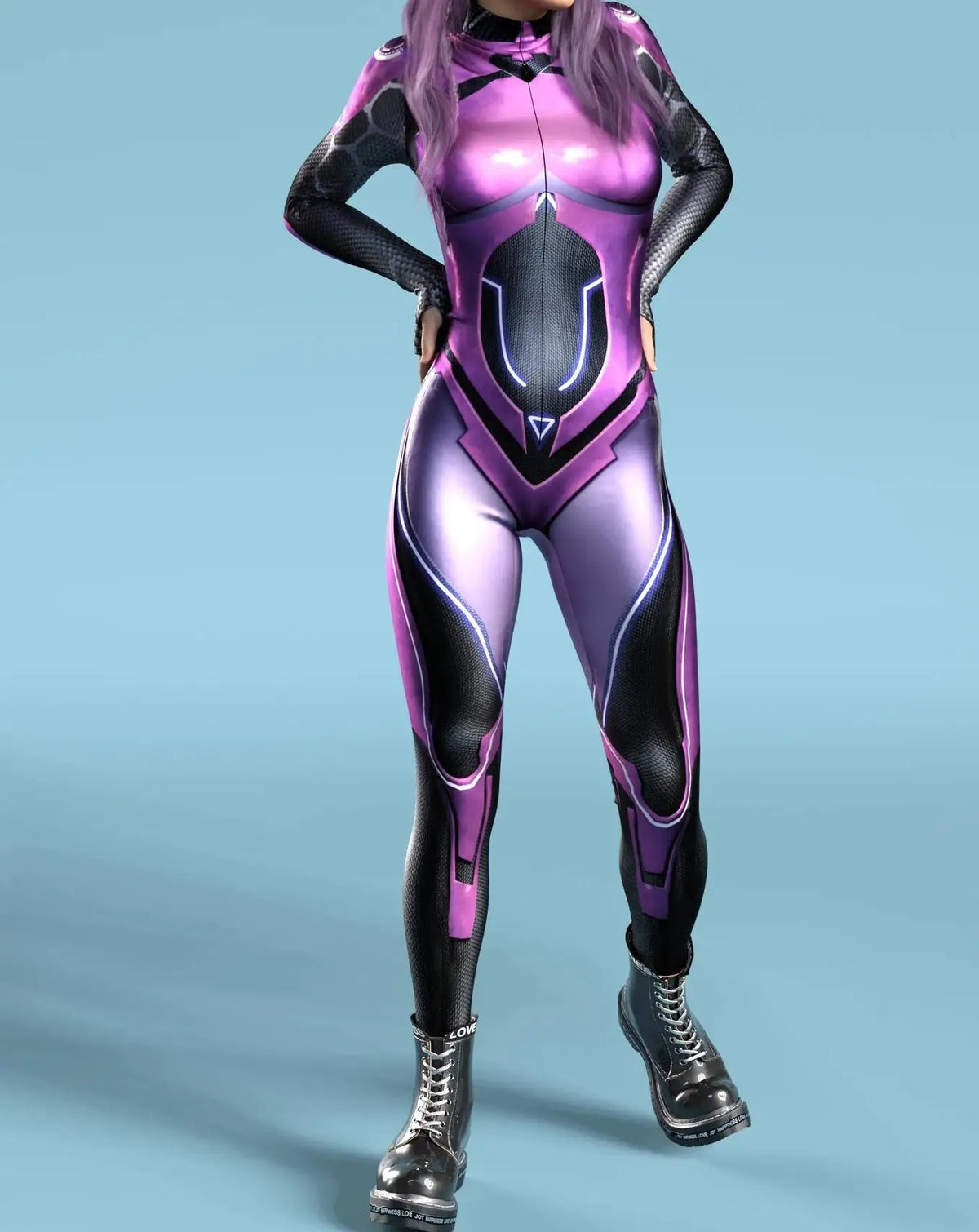Bodysuit – Cyber Armor 3D Print – Polyester – Unisex | KIMLUD