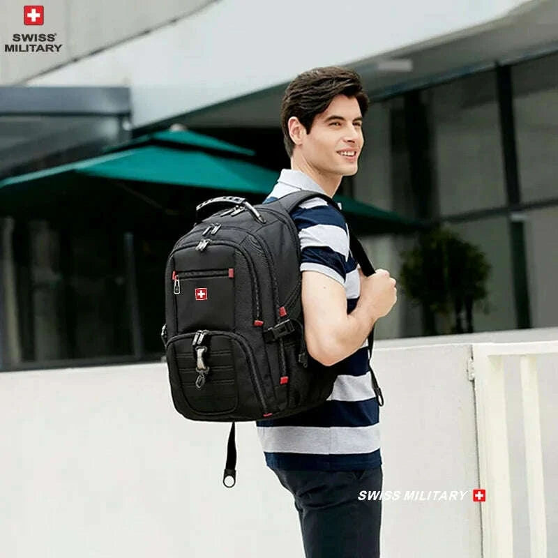 KIMLUD, Waterproof Men's Backpack 15.6/17 Inch Laptop Backpacks School Travel Bags Swiss-style Large Capacity Business Bagpack Mochila, KIMLUD Womens Clothes