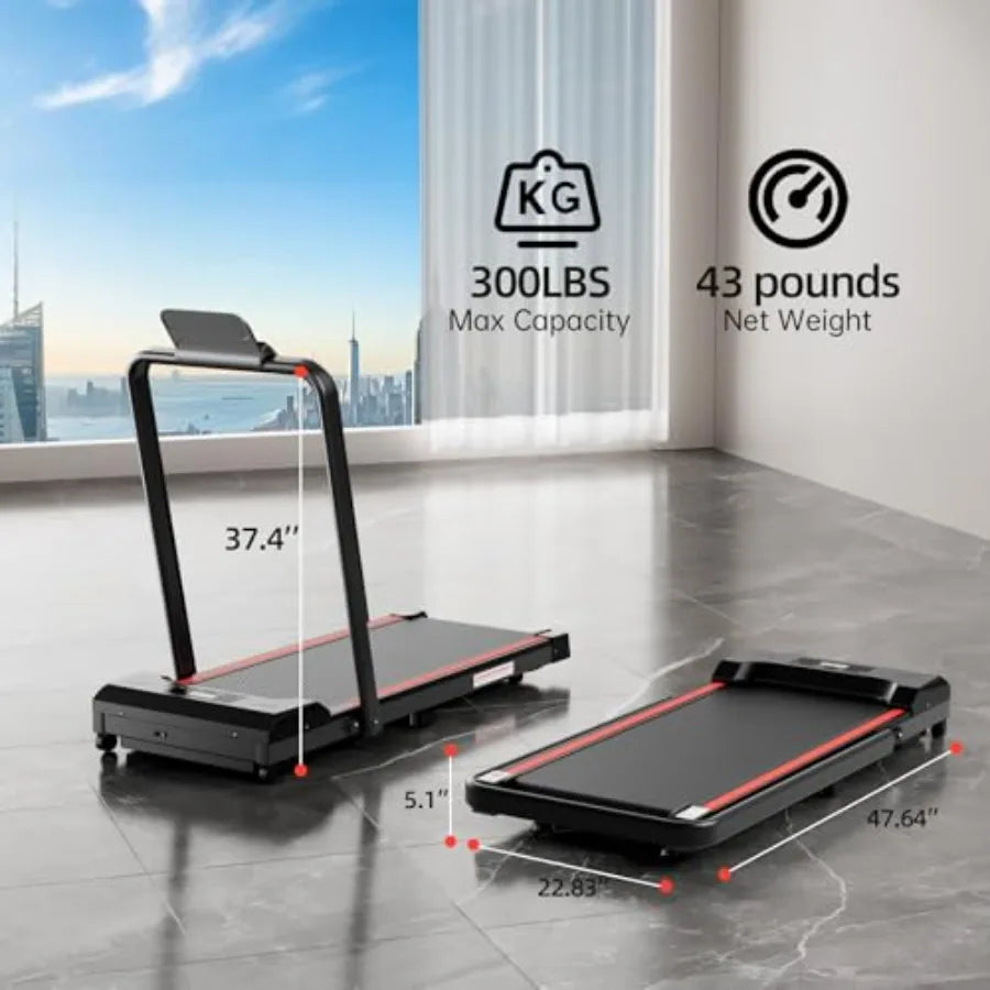 Foldable Treadmill 3.0 HP Motor Compact Frame — Black | KIMLUD