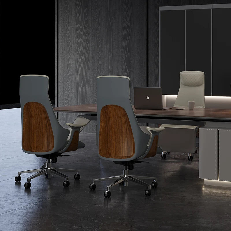 Executive Office Chair High Back Aluminum Base — Black | KIMLUD
