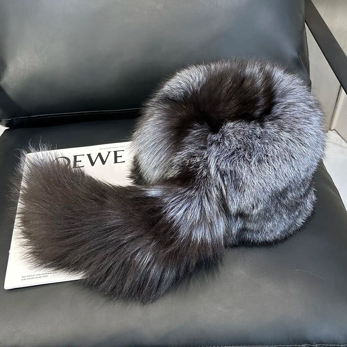 Winter Women Fashion Real Fur Hat Natural Fox Fur Hats Headgear Russian Outdoor Cap Ladies Thicken Warm Fur Caps