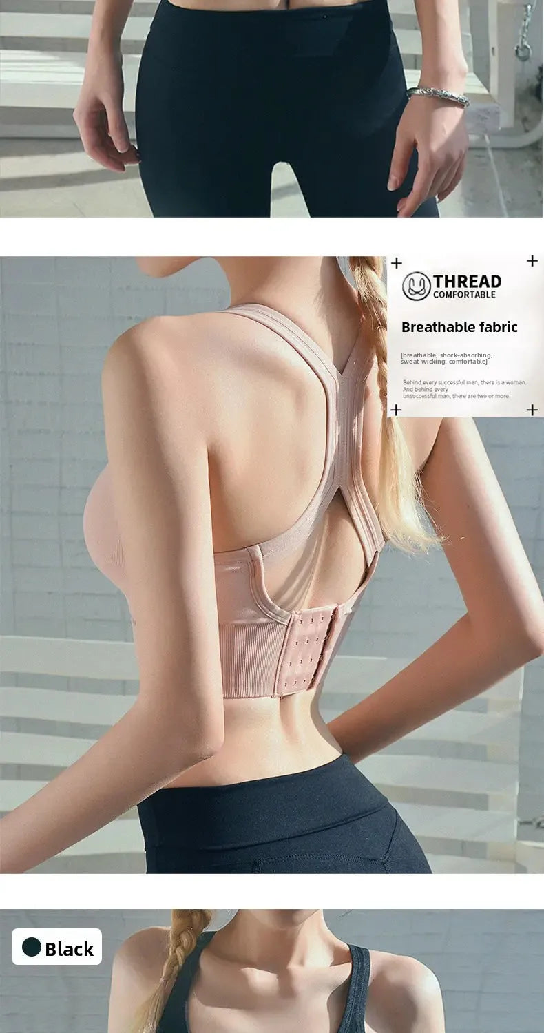 High Quality Sexy Adjustable Wireless Supportive Comfortable Bra New Anti-Vibration No Steel Ring Yoga Beauty Back Underwear