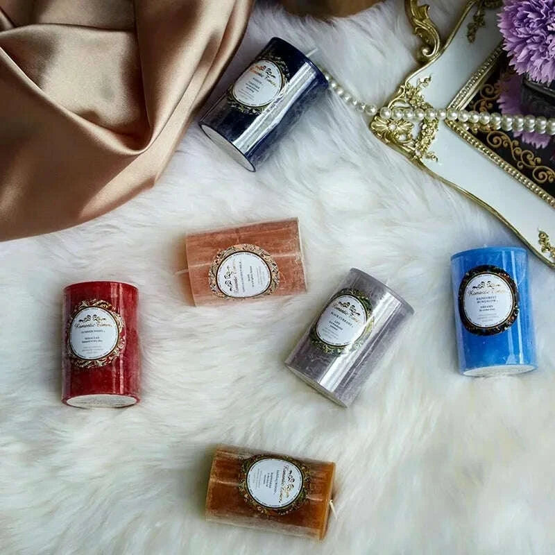 KIMLUD, Household Smokeless Column Wax Scented Candles Church Holiday Wedding Scented Birthday Buddhist Candles Home Decoration, KIMLUD Womens Clothes