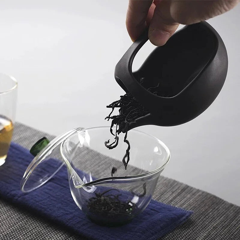 Ceramic Aroma Burner Coarse Pottery — Deep Black | KIMLUD