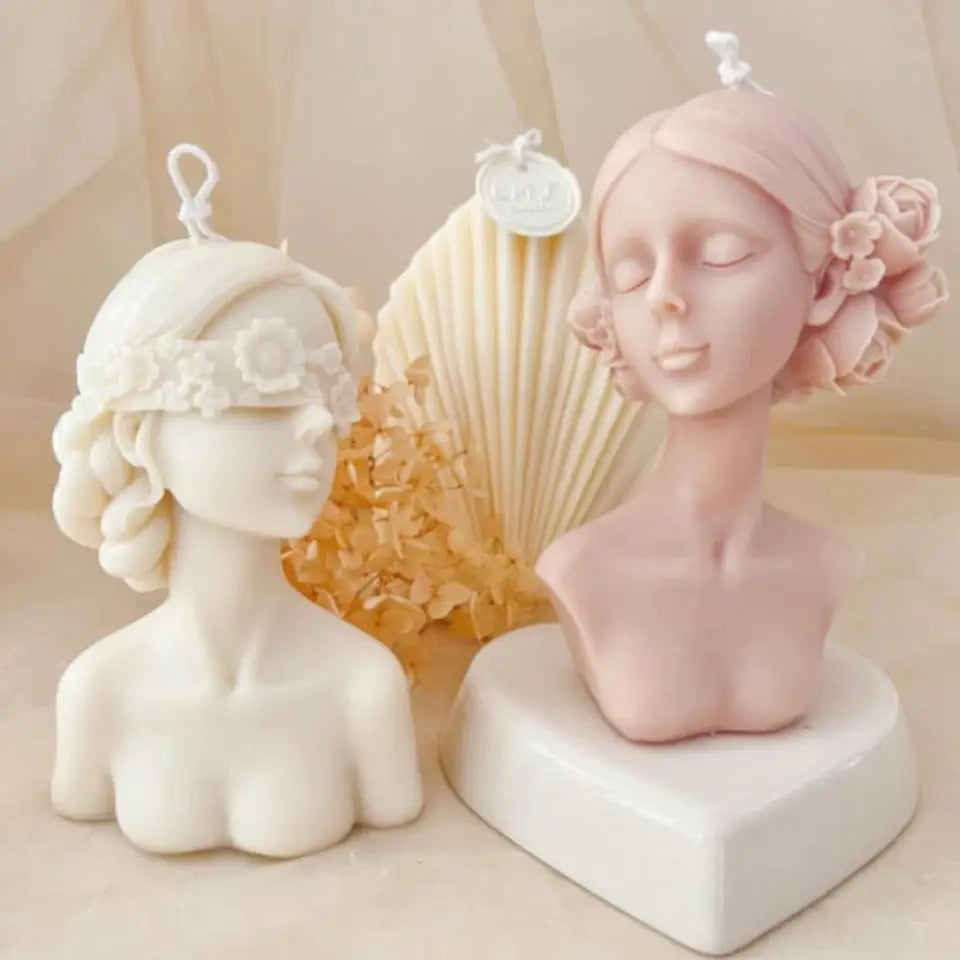 European Style Artistic Aromatherapy Candle Creative Wedding Dress Blindfolded Girl Design Aromatherapy Candle Birthday Gift