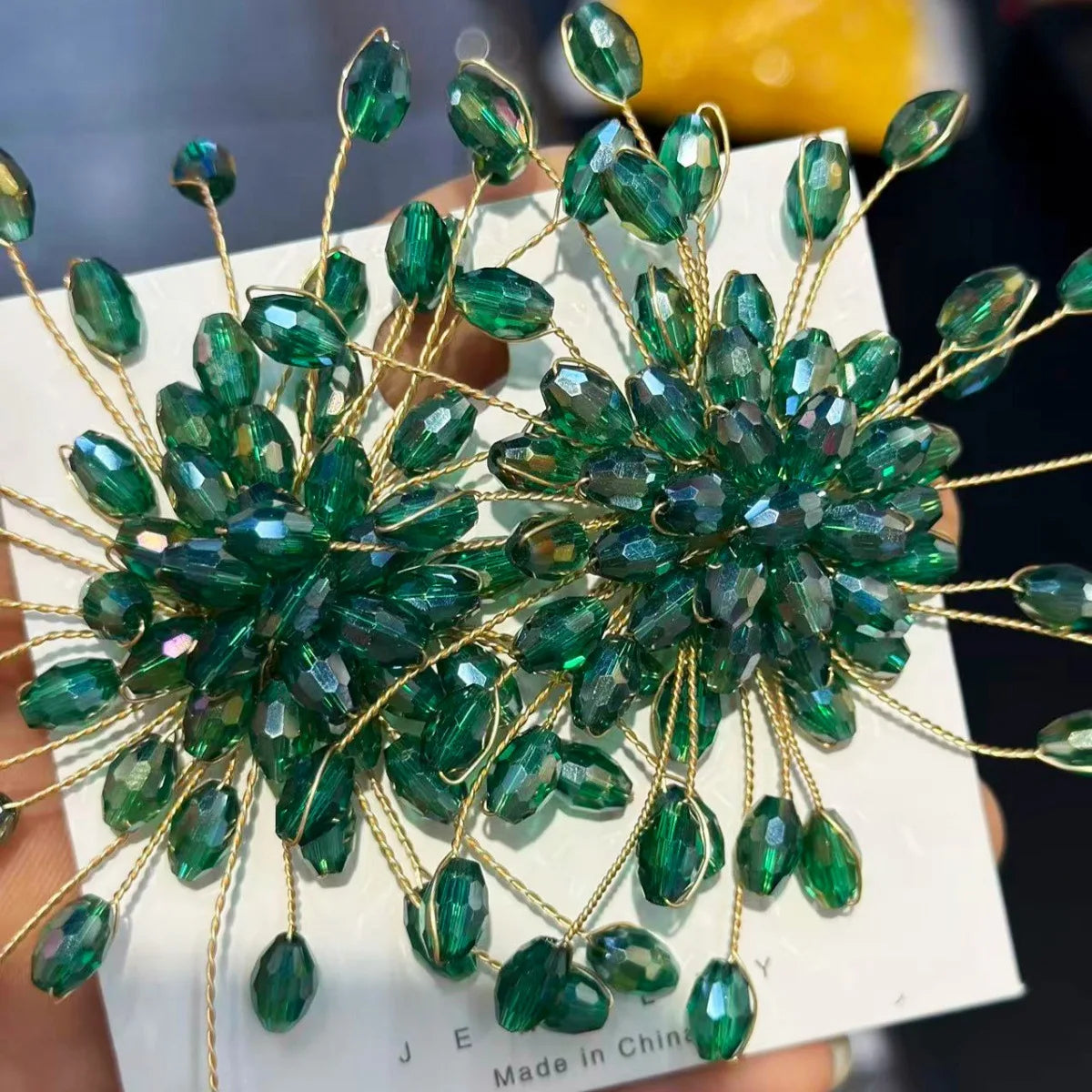 Sparkling Snowflake Earrings Zircon Beaded Flower — Crystal | KIMLUD