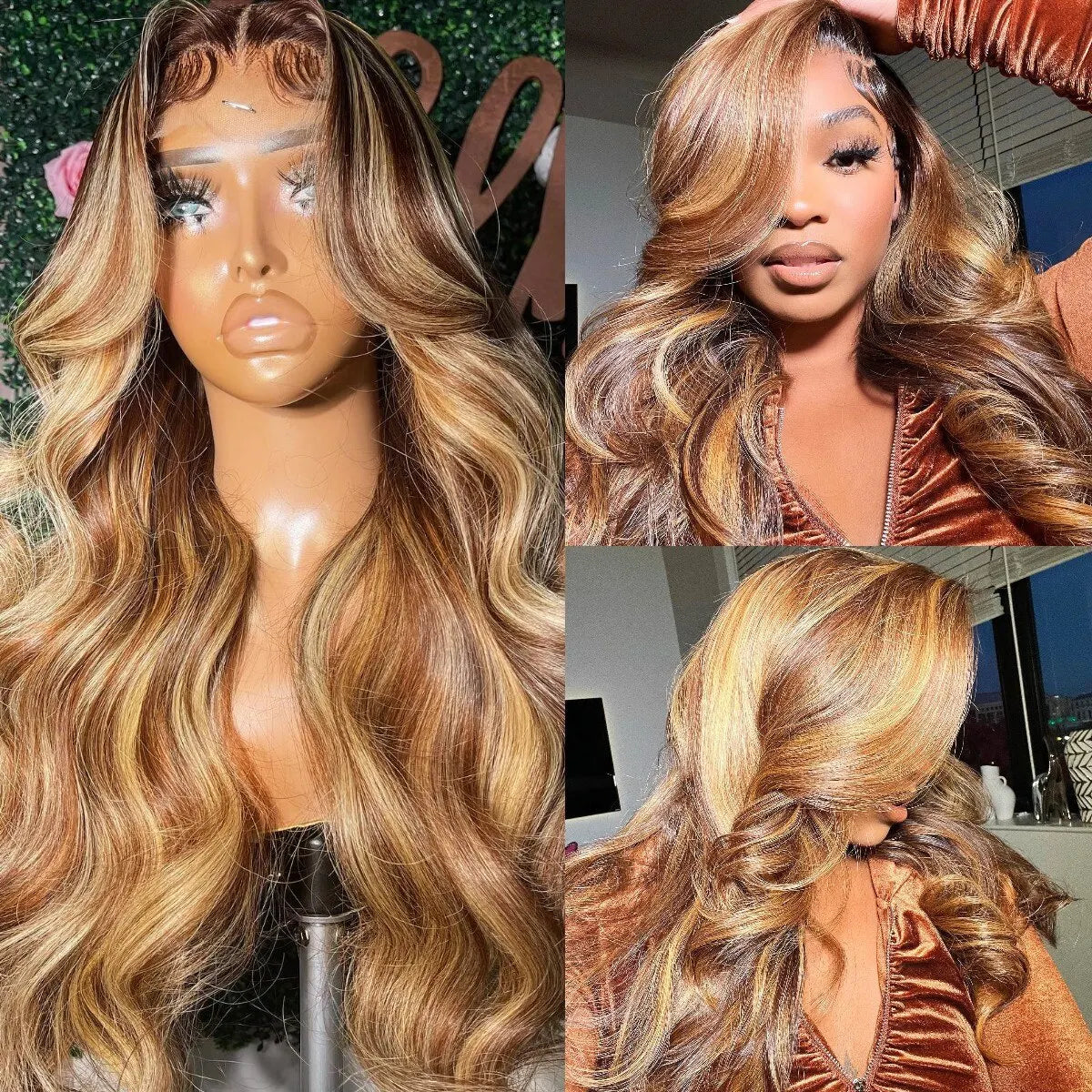 Highlight Body Wave Lace Front Wig Pre Plucked 13x4 13x6 HD Transparent Lace Frontal Closure Glueless Wigs For Women Human Hair