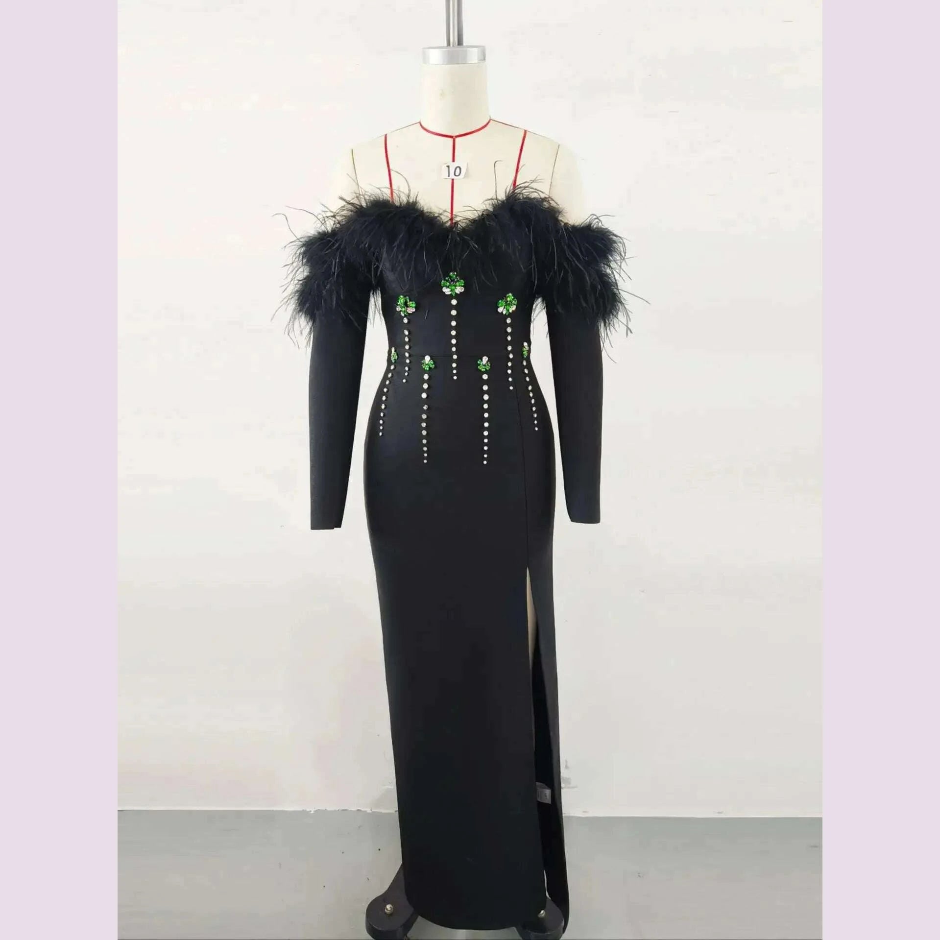 new-women-sexy-long-sleeve-feather-crystal-diamonds-black-knitted-long-bandage-dress-cut-out-elegant-evening-club-party-dress-kimlud-kimlud-33913153