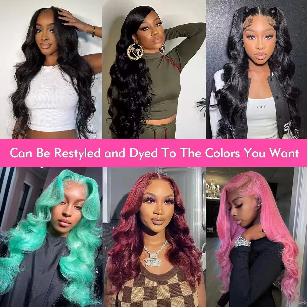 HD Transparent Lace Front Wig 13x6 Body Wave — Black | KIMLUD