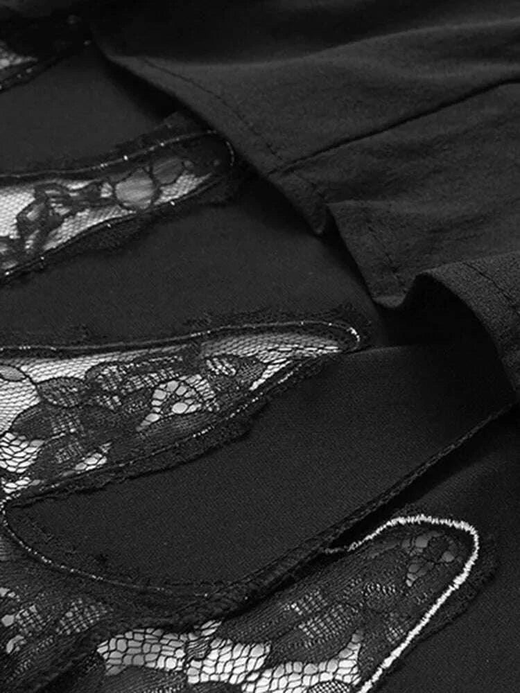 KIMLUD, DEAT Fashion Women's Suit Dress Notched Doube Breasted Irregular Hem Lace Spliced Slim Suit Jackets Summer 2024 New Tide 7AB4231, KIMLUD Womens Clothes