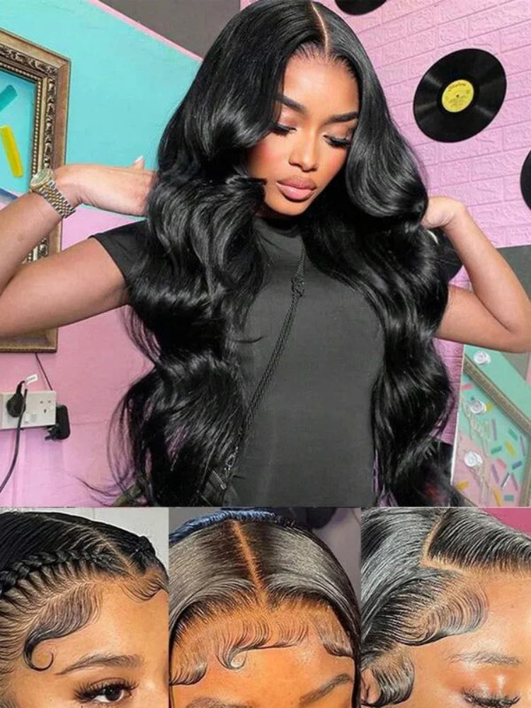 Lace Front Wig – Glueless HD Lace 40in – Body Wave – Natural Black | KIMLUD