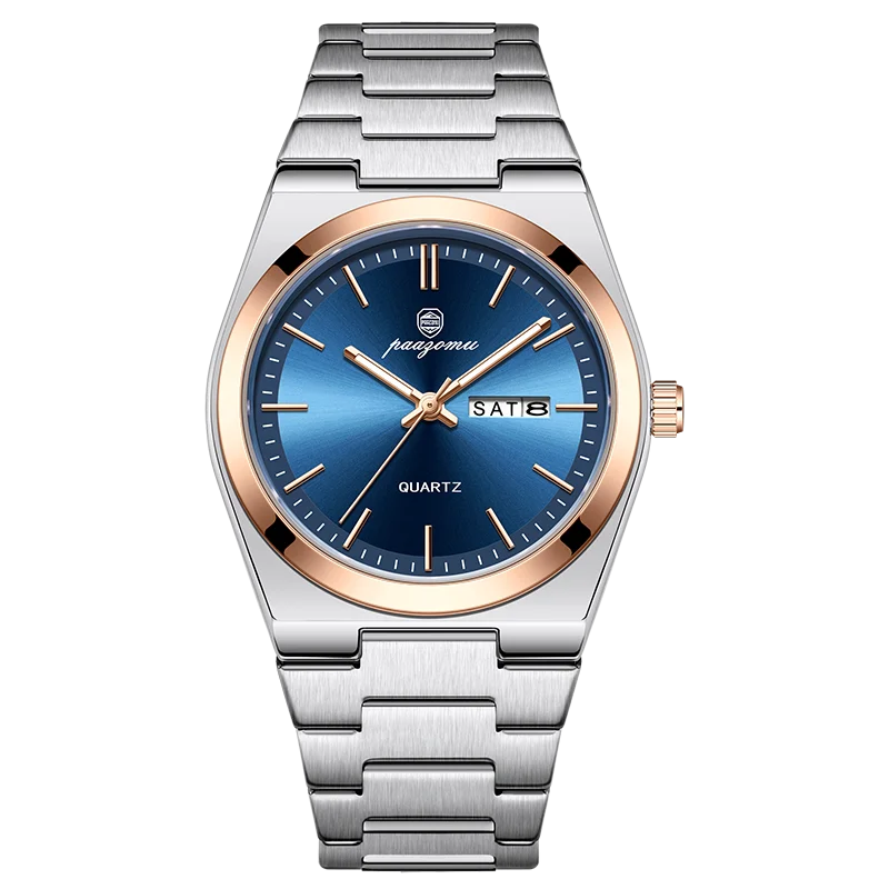 Stainless Steel Quartz Chronograph Watch — Teal | KIMLUD