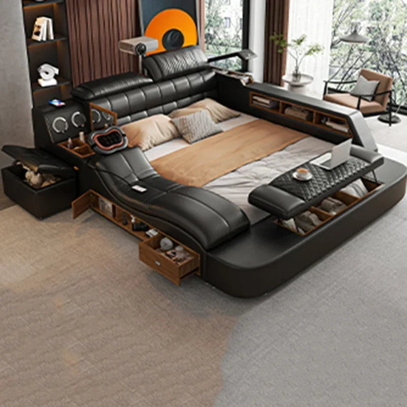 Loft Multifunctional Bed Storage Modern Massage Headboards Children King Size Cheap Bed Princess Cama Solteiro Patio Furniture