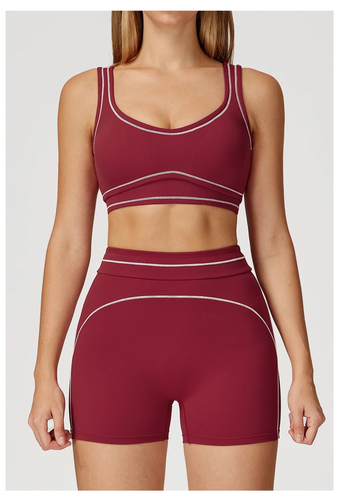 Knit Yoga Sports Bra Backless Breathable Elastic Support For Running And Workout — Mauve | KIMLUD