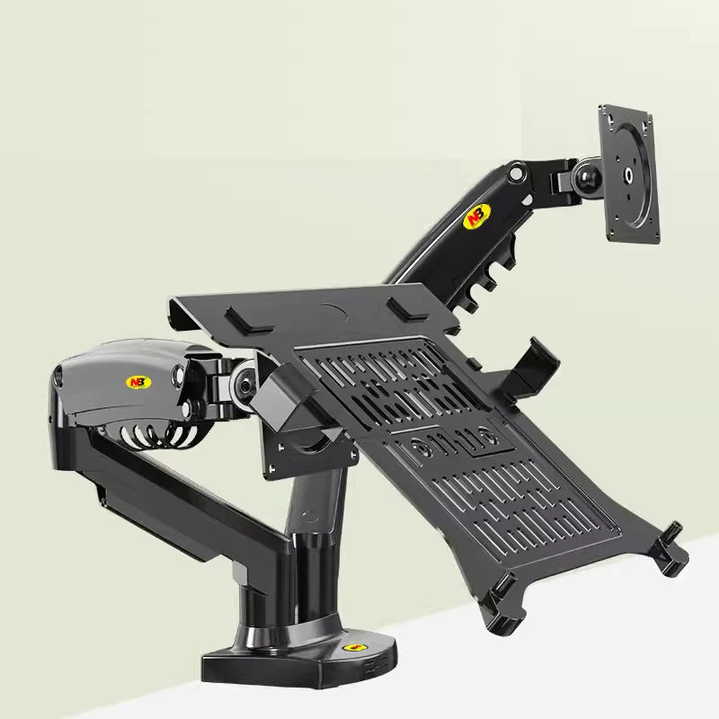 NB F160 10-17.3" laptop mount 360 rotate 10"-27" air press full motion gas strut lcd tv table screen STAND monitor desk support