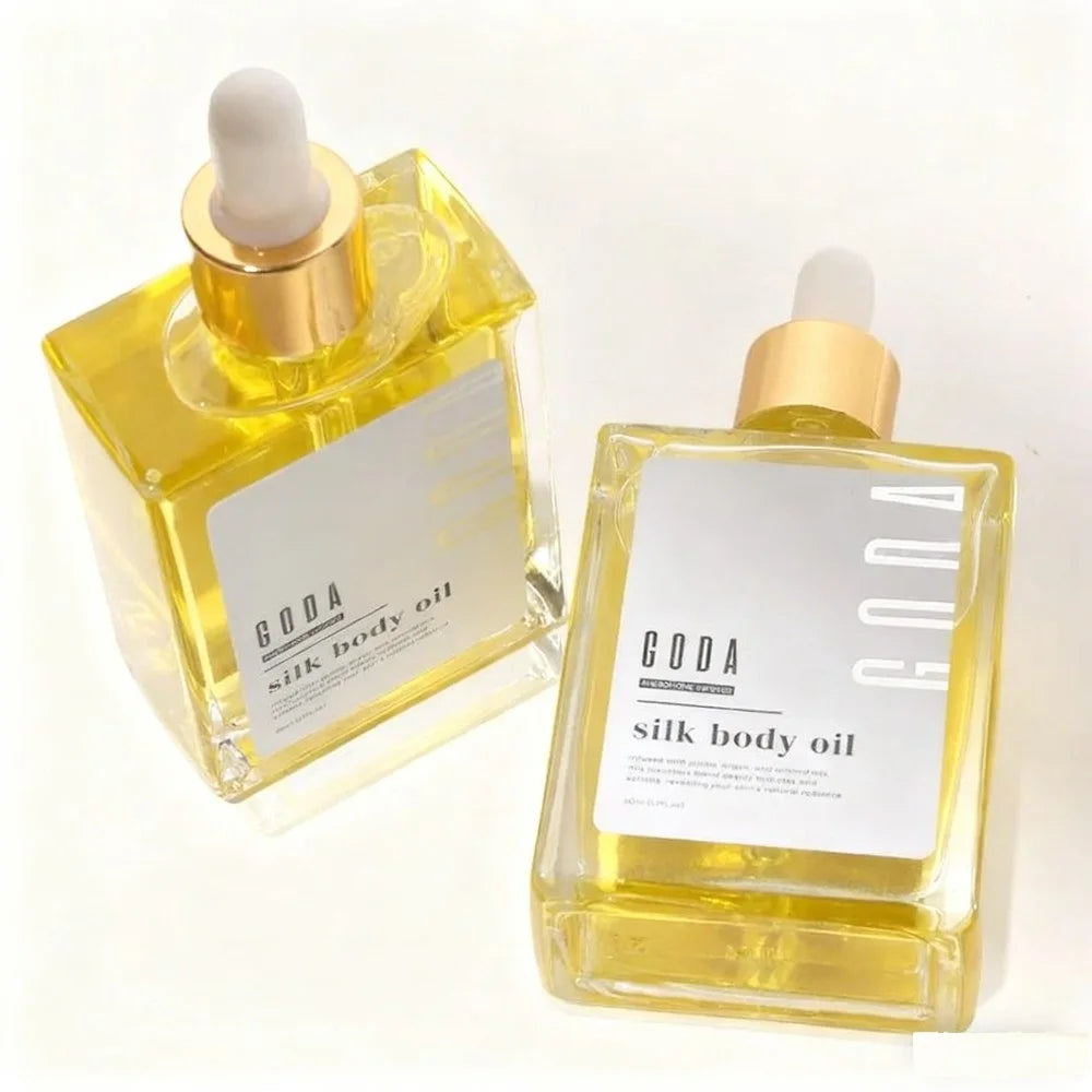 GODA Silk Body Oil & Pheromone Fragrance Essential Oil, Non-Greasy, Reduces Roughness, Reduces Blemishes, Balances Water And Oil