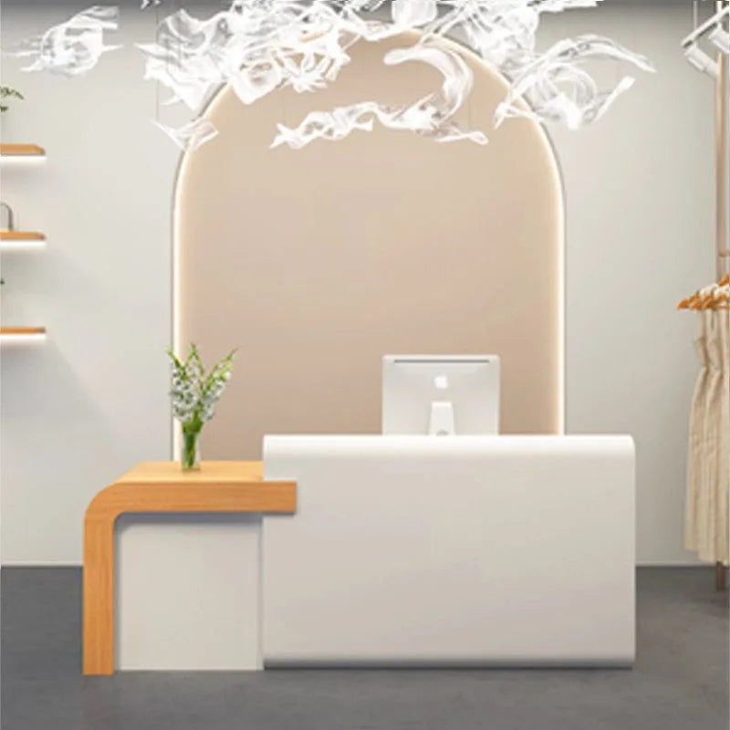 Shop Salon Reception Desks Long Hotel Welcome European Nail Reception Desks Aesthetic Restaurant Scrivania Lounge Furniture