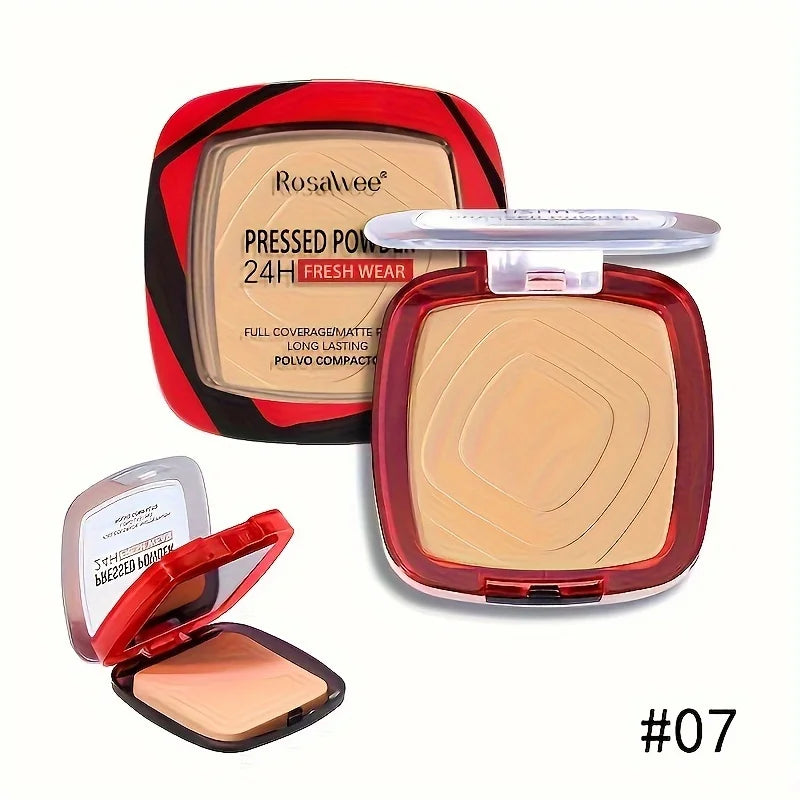 Matte Full Coverage Pressed Powder Foundation With Built-In Puff For 24-Hour Fresh Wear — Beige Nude | KIMLUD