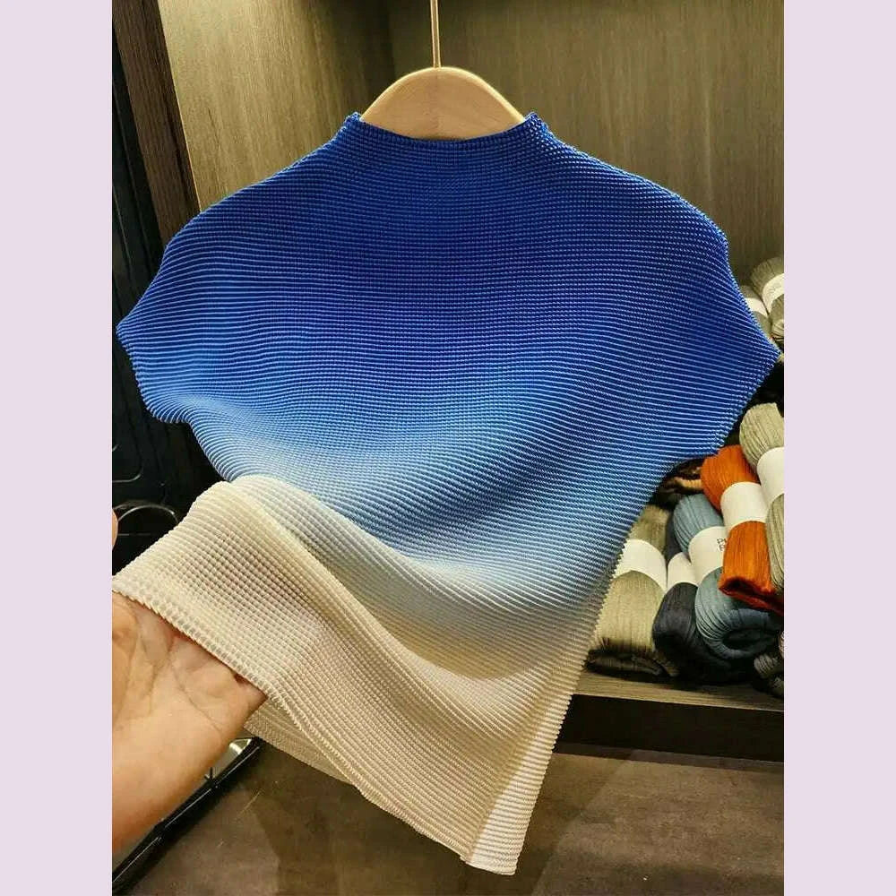 gvuw-pleated-womens-t-shirt-slim-fit-gradient-color-stand-collar-short-sleeve-female-casual-comfortable-top-2025-spring-17j0413kimlud-womens-fashion-34606180