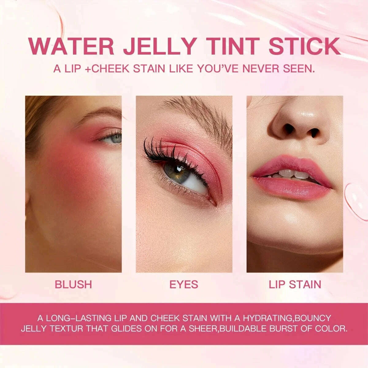 4-colors-jelly-blush-stick-lip-balm-eyeshadow-3-in-1-multi-use-matte-blush-moisturize-brighten-lip-glosskimlud-womens-fashion-34599230