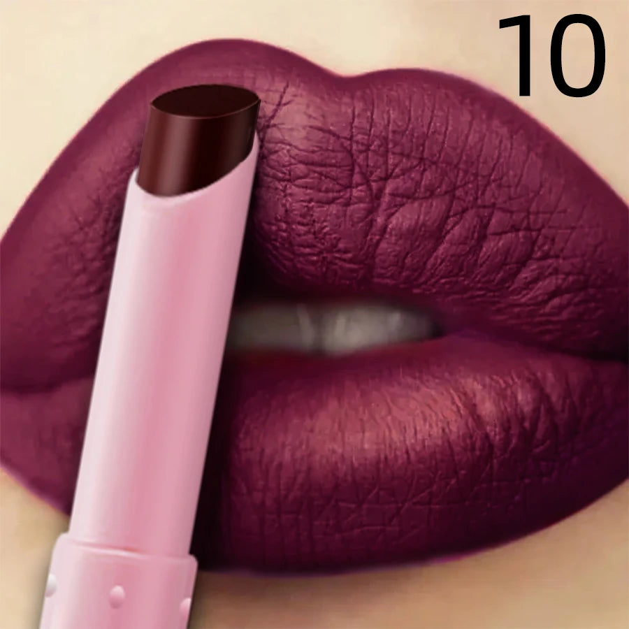15 Color Cigarette Velvet Matte Waterproof Lipstick Long-lasting Lip Gloss Lip Makeup Red Brown Pink Lip Liner Pen Lip Tint