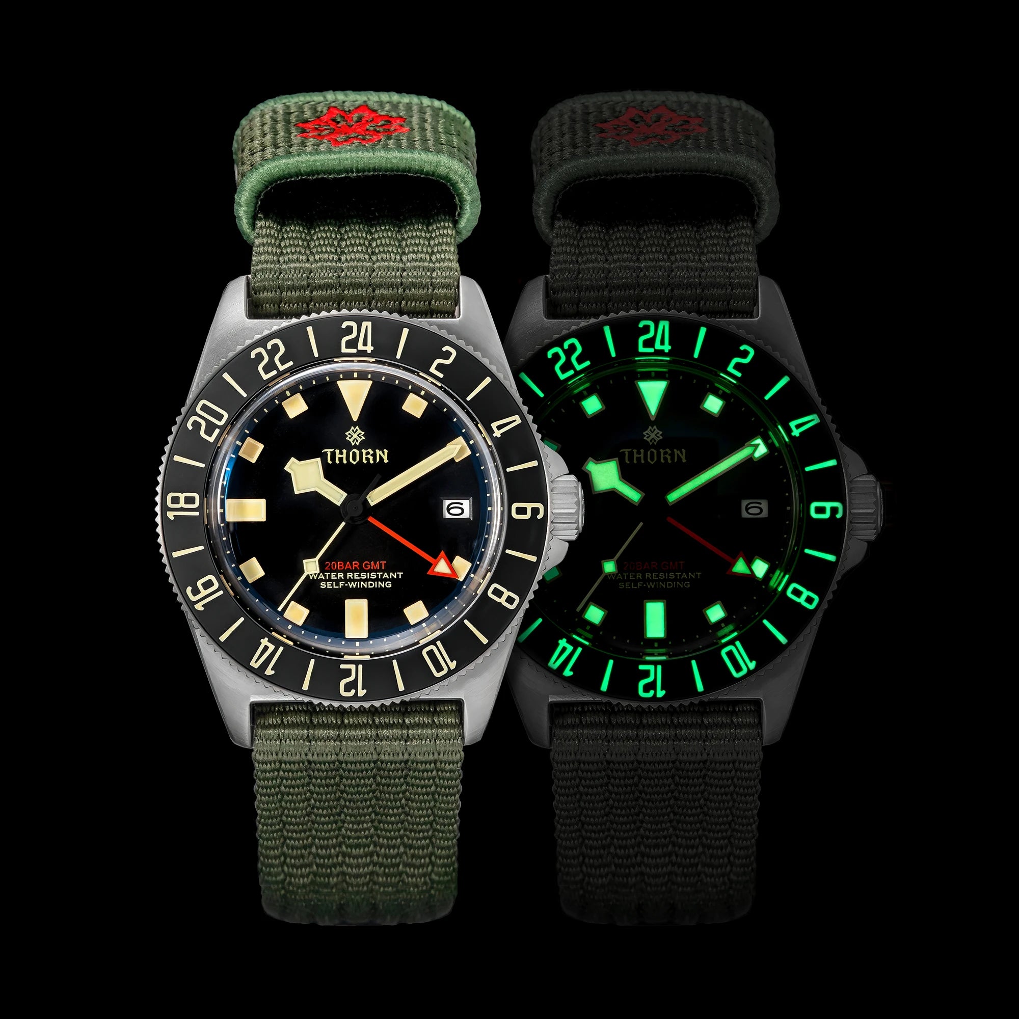Titanium GMT Dive Watch 42mm NH34 Automatic — Black | KIMLUD