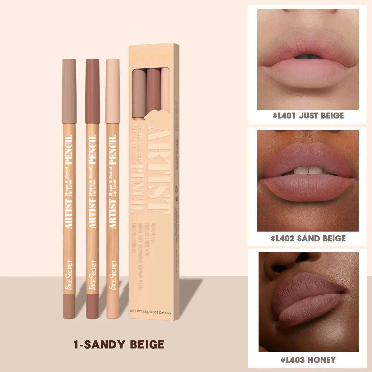 face-secret-4pcssetmoisturizing-fresh-lightweight-plumping-lip-gloss-with-brown-lipliner-set-non-sticky-liquid-lipstick-makeup-kimlud-kimlud-33919089