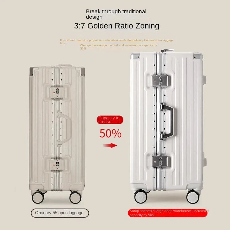 Large Capacity Suitcase 30-inch Sturdy and Durable ABS+PC Rolling Luggage Aluminum Frame Cabin Trolley Case 20 inch Boarding Box
