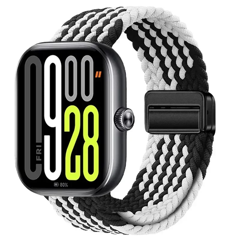 Magnetic Braided Nylon Loop Band for Xiaomi Redmi Watch 6 5 4 Strap Adjustable Sport Replacement Correa Bracelet Mi Band 9 8 Pro