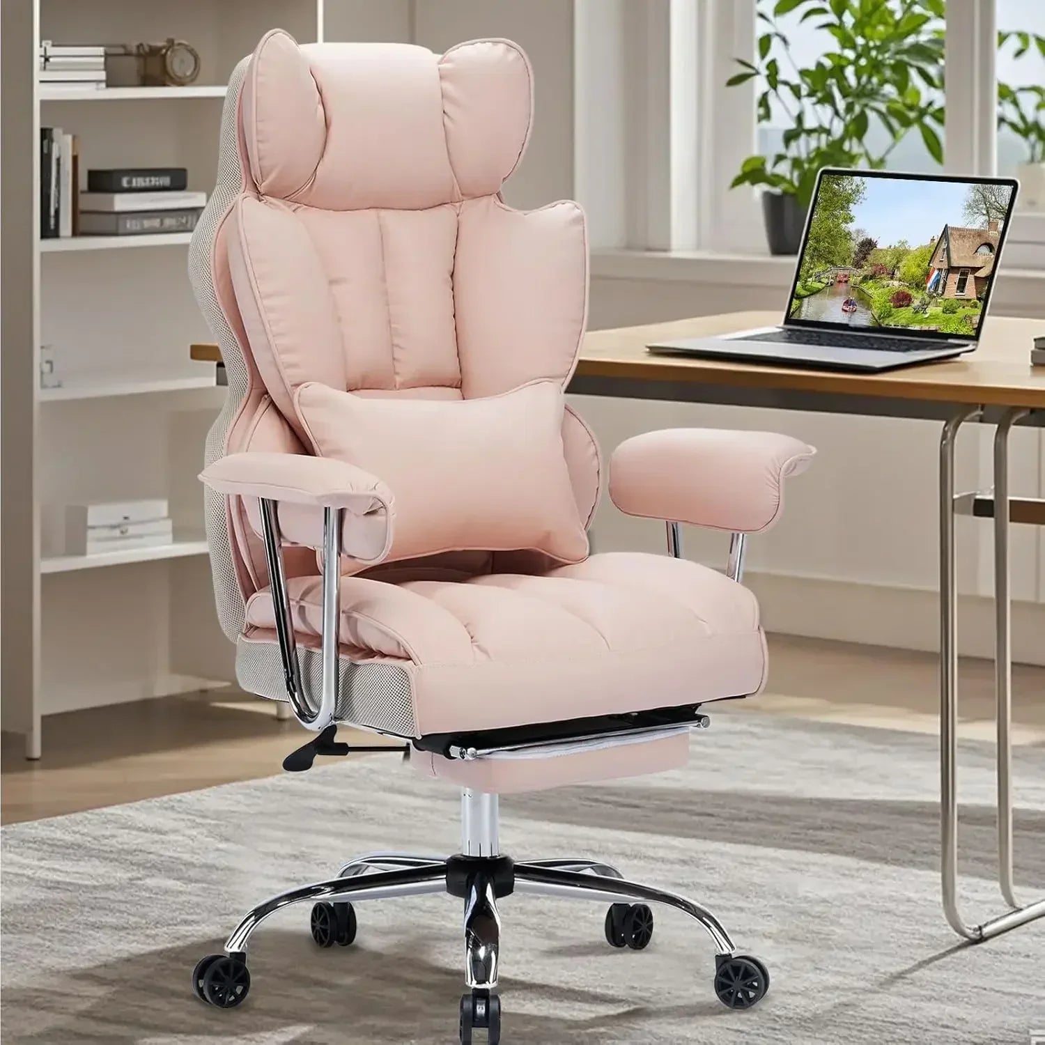 Hot-sellingBig and Tall Office Chair 400LBS, Heavy Duty Executive Office Chair with Foot Rest, Home Office Desk Chairs