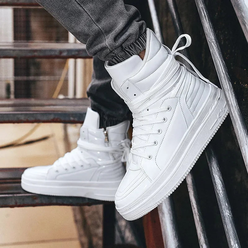 Men's High-Top Shoes – Height Increasing – Denim Boots | KIMLUD