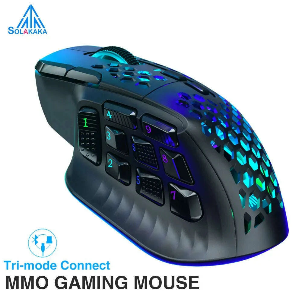 solakaka-sm809-pro-wireless-mmo-gaming-mouse-paw3311-16-side-buttons-24000-dpi-rgb-honeycomb-programmable-macro-wireless-mousekimlud-womens-fashion-34626973