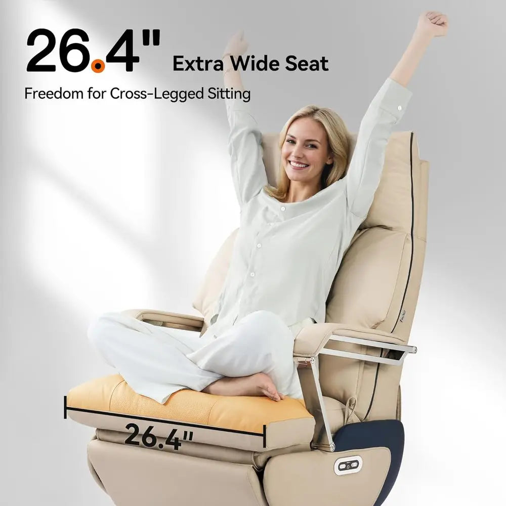 Bamboo Dual-Motor Executive Office Chair — Beige | KIMLUD