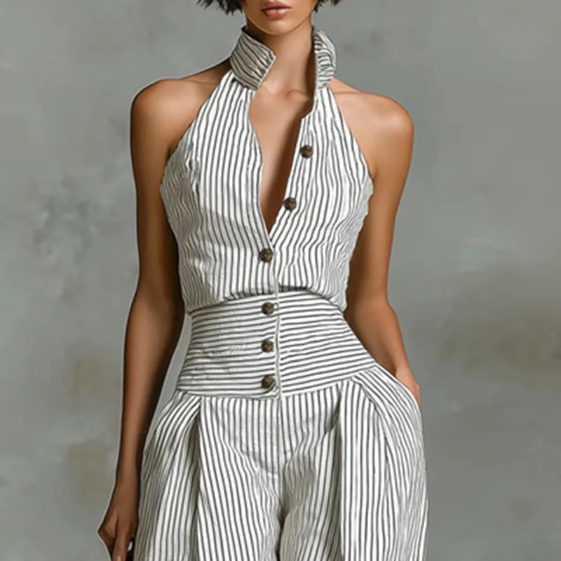 Polyester Plaid Print Wide-Leg Pants — Black | KIMLUD