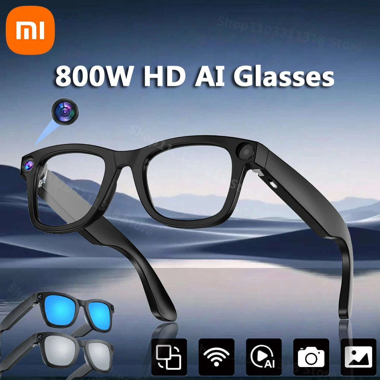 xiaomi-800w-pixel-intelligent-glasses-g300-ai-hd-shooting-video-recording-voice-call-translation-glasses-photochromic-lenskimlud-womens-fashion-34600354