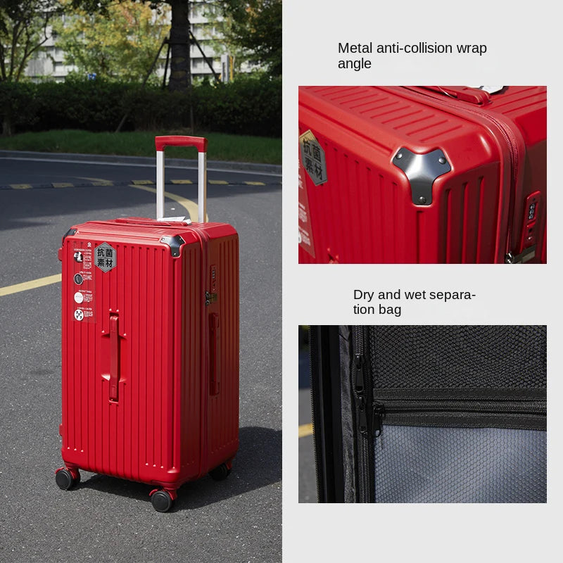 Suitcase 30" Large Capacity Luggage Men and Women Universal Five-wheeled Password Trolley Case Student Travel Luggage carrier