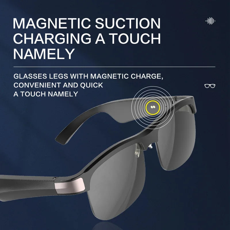 New M9pro Intelligent Bluetooth Glasses AI Translation Sports Cycling Fishing Polarized Multi functional Sunglasses Built in Cyc