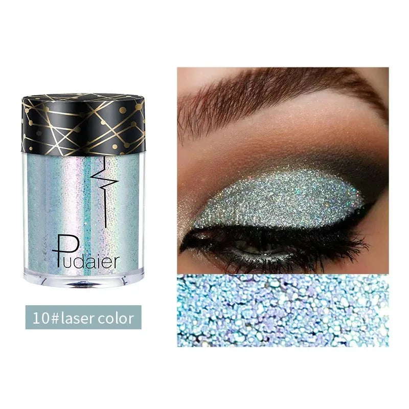 36 Colors Monochrome Eyeshadow Glitter Sequins High Gloss Face Body Glitter Pearlescent Easy-to-color Eye Shadow Festival Makeup
