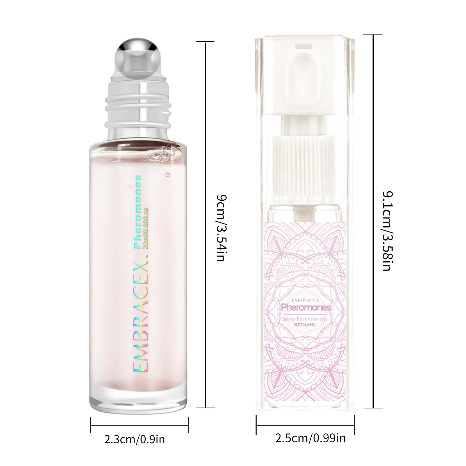 Sculpted Aromatherapy Glass Roller — Clear | KIMLUD