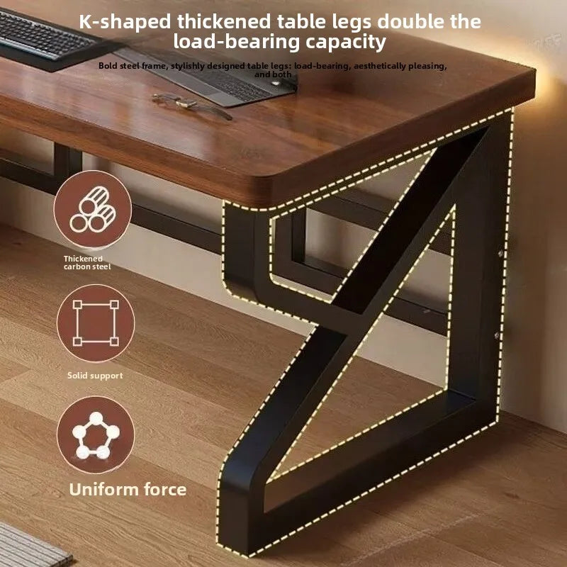 Heavy Duty 30MM Thick Solid Wood Computer Desk Ergonomic Office Desk Study Table Home Office Furniture Writing Desk Gaming