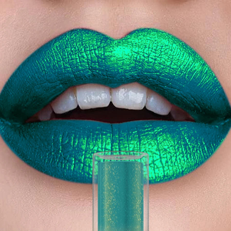 14 Colors Glitter Lip Glaze Hydrating Red Pink Metallic Lip Tint Highly Pigment Lip Gloss Korean Makeup for Women Cosmetics Gift