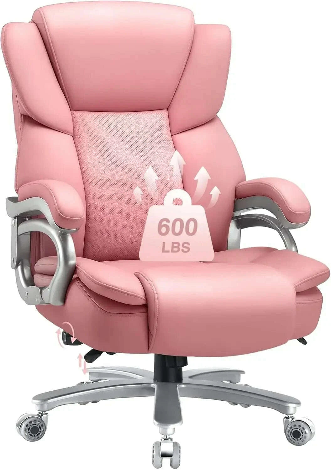 KIMLUD, 500lbs Heavy Duty Big And Tall Office Chair Dual Rubber Wheel Executive Desk Chair for Low Back Pain Relief, KIMLUD Womens Clothes