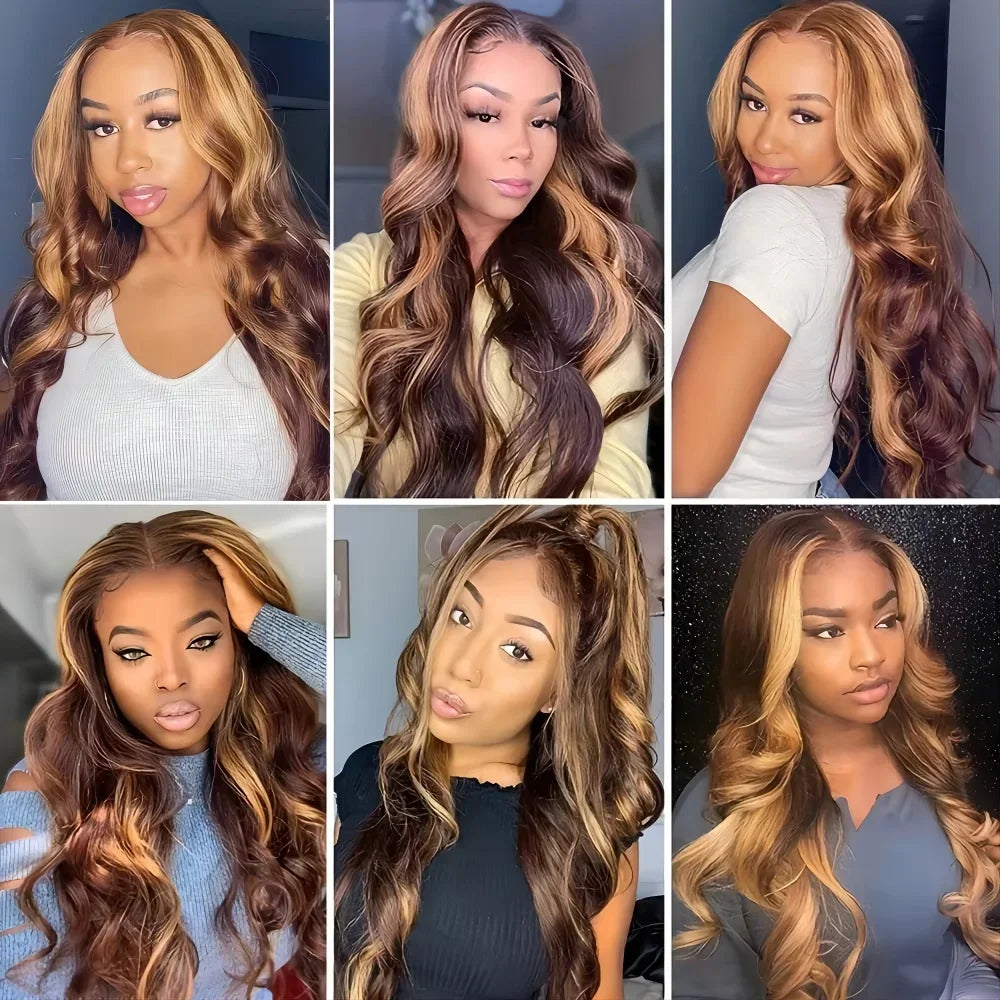 Body Wave Human Hair Wig 13x6 HD Lace Frontal — Honey Blonde | KIMLUD