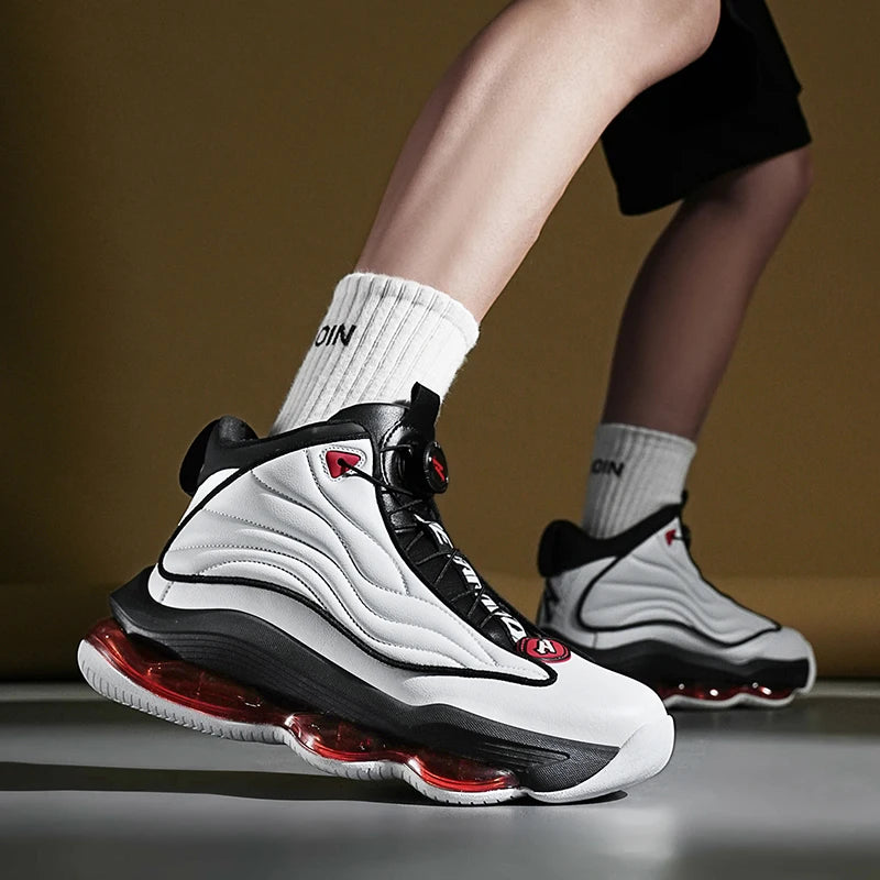 Men's Basketball Shoes Breathable Cushioning Non-Slip Wearable Runing Shoes Gym Training Athletic Basketball Sneakers for Women
