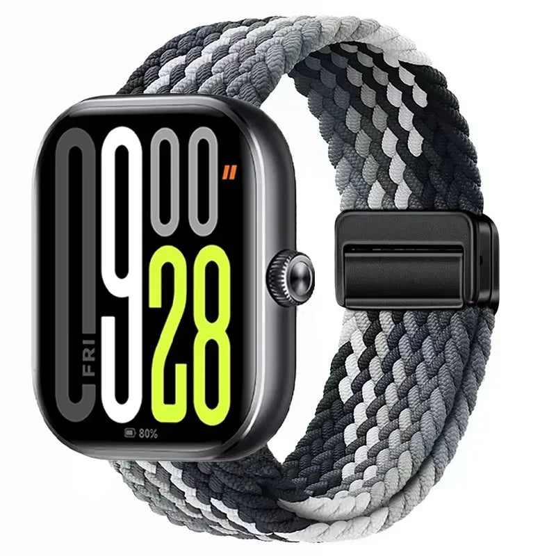 Magnetic Braided Nylon Loop Band for Xiaomi Redmi Watch 6 5 4 Strap Adjustable Sport Replacement Correa Bracelet Mi Band 9 8 Pro