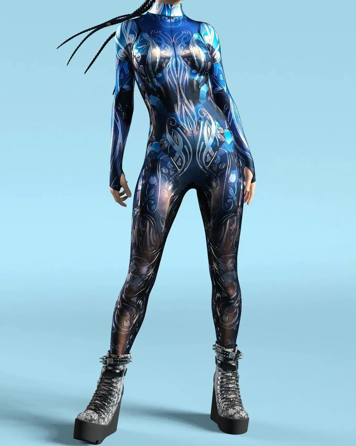 Bodysuit – Cyber Armor 3D Print – Polyester – Unisex | KIMLUD