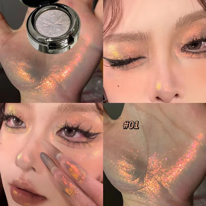 Eyeshadow – 3D Butterfly Embossing – Pearlescent Texture – Blue Purple | KIMLUD