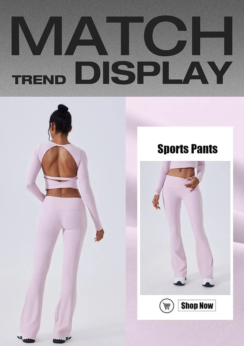 Cloud Hide Yoga Shirt Sexy Back Long Sleeve — Gray | KIMLUD