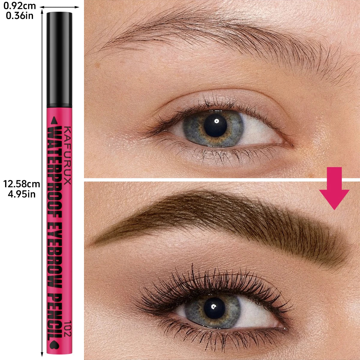 Eyebrow Pen – Waterproof 3-Color – Liquid | KIMLUD